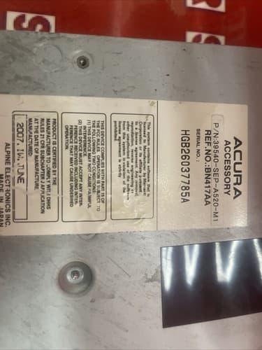 ACURA TL Navigation NAVI System GPS DVD Drive OEM 07 08 2007 2008 AC26U - Thumbnail 6