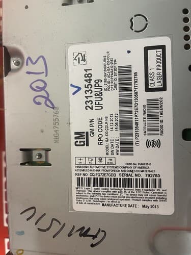 2013 Buick Chevrolet GMC AM FM Radio mp3 CD Player Part 23135481 GM151U - Thumbnail 5