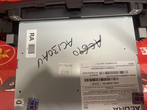 2009 Acura TL AM FM Radio CD MP3 DVD Player 39100-TK4-A100 OPT 3PB0 AC130AU - Thumbnail 4