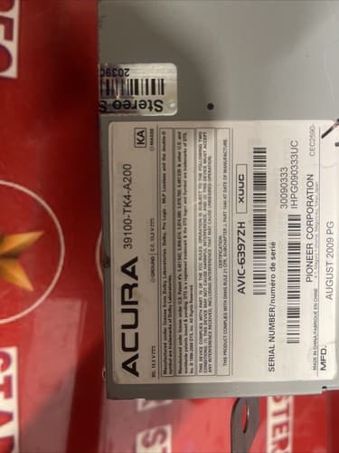 2009-2011 ACURA TL NAVIGATION CD AM FM SAT AC Control 39100-TK4-A200 AC131 AC131 - Thumbnail 5