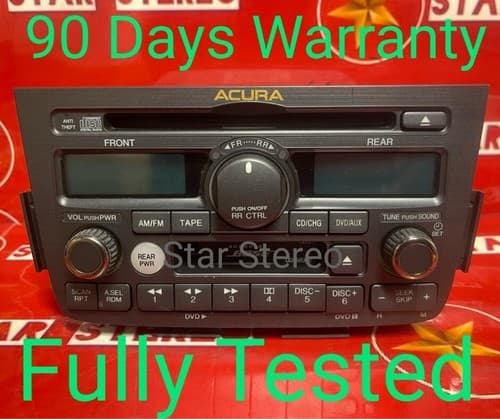 2003-2004 Acura MDX AM-FM 6CD Cassette 1XF1 39100-S3V-A500 AC140U - Image 1