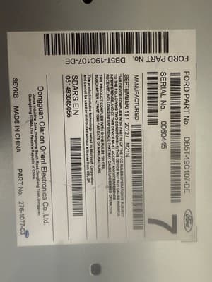 2013 FORD EXPLORER AM/FM SAT MP3 CD PLAYER RECEIVER DB5T-19C107-DE OEM FO371BU - Thumbnail 5