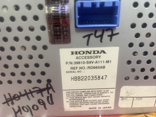 06 07 08 Honda Pilot Navigation Screen LCD Controls GPS 39810-S9V-A111. HO109U - Thumbnail 7
