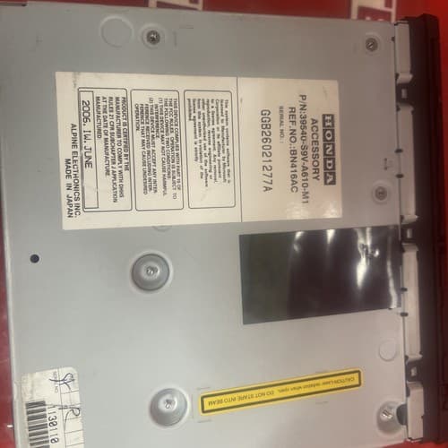 2006-2008 HONDA PILOT GPS NAVIGATION DVD ROM DRIVE W/CODE 39540-S9V-A610 HO108CU - Thumbnail 5