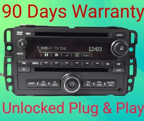 2007 Saturn Outlook OEM Radio MP3 DVD CD Player Auxiliary Input 25802327 GM108U - Image 1