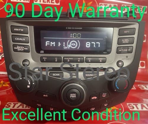 2003 - 2007 HONDA Accord OEM 6 CD Changer AM FM Radio Receiver 7BX1 HO159U - Image 1