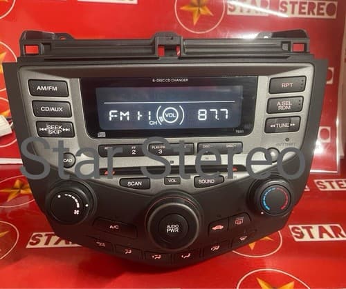 2003 - 2007 HONDA Accord OEM 6 CD Changer AM FM Radio Receiver 7BX1 HO159U - Thumbnail 2