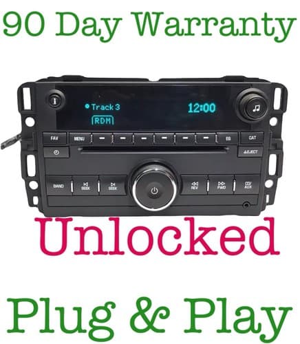 GMC Chevy Truck Radio 2009-12 AM FM MP3 CD w Aux Input 25974803 Metal - GM107U - Image 1