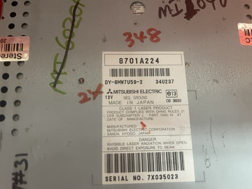 2008-2010 Rockford Fosgate Lancer Outlander FM AM Mp3 6CD OEM 8701A224 MI104U - Thumbnail 4