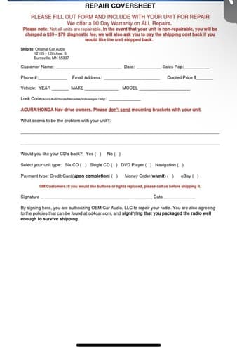 OEM Radio REPAIR SERVICE Toyota Navigation GPS System 4 CD Player DVD Drive FIX - Thumbnail 4