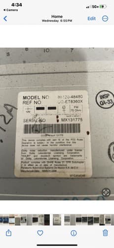 04 05 06 07 TOYOTA Highlander Navigation GPS JBL Radio 6 Disc Player TO111U - Thumbnail 5