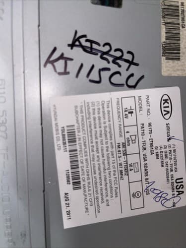 2011-2013 Kia Optima AM FM XM Radio mp3 Single CD Player 96170-2T651CA KI115CU - Thumbnail 6