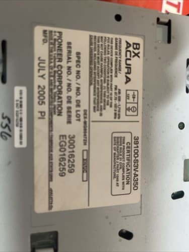 05 06 ACURA MDX Navigation System Radio 6 CD Player 39100-S3V-A250 AC105AU - Thumbnail 6