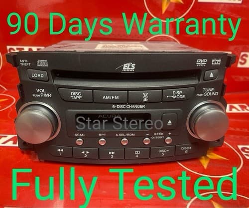 2004 2005 2006 ACURA TL 6 DISC RADIO/DVD/NAV/SAT ELS IT82 39100-SEP-A410 AC106U - Image 1