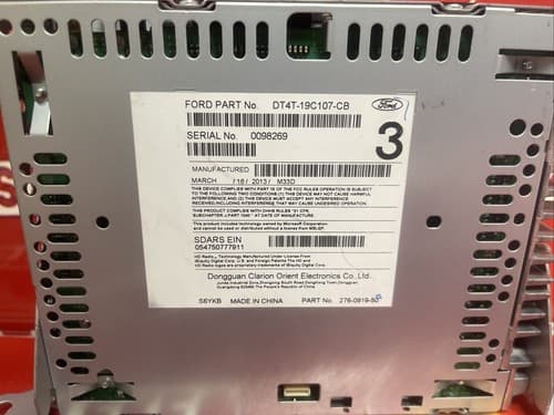 2013-14Ford Edge Lincoln MKX Radio AM FM Single Disc CD DT4T-19C107-CB FO251U - Thumbnail 5