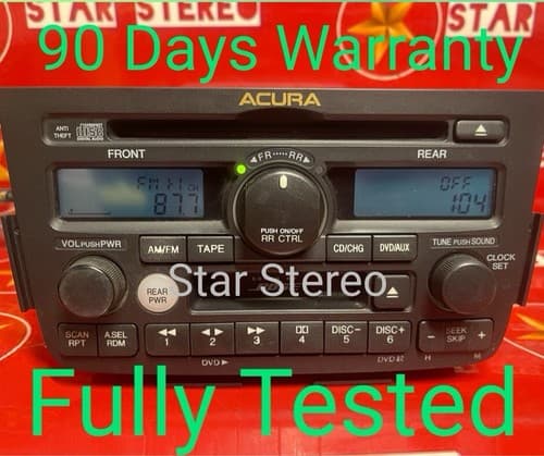 Acura MDX 2001-2004 CD Cassette DVD BOSE radio. OEM 39100-S3V-A600 1XF0 AC101U - Image 1