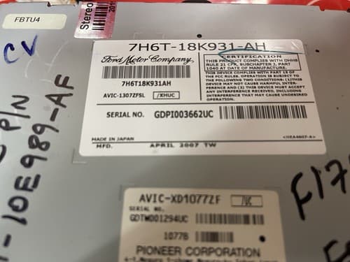 2007 Lincoln MKZ 6-CD/AM/FM/NAVI Radio Receiver 7H6T-18K931-AH OEM *FO152 - Thumbnail 5