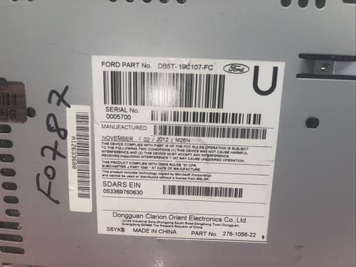 2013 Ford Explorer AM FM CD Player Radio Receiver OEM D 5T-19C107-FC FO213U - Thumbnail 5