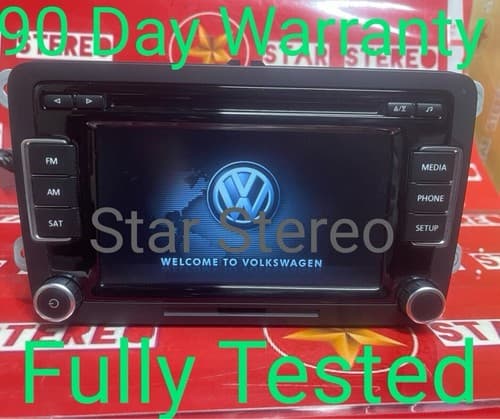 2012-2017 VW CC JETTA PASSAT EOS TOUCHSCREEN RADIO DISPLAY 1K0 035 180 AFX VW122 - Image 1