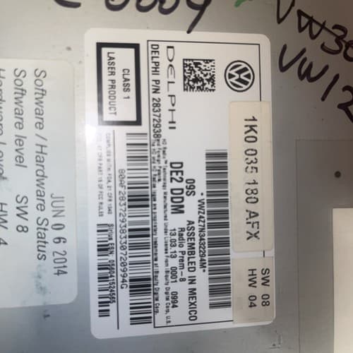 2012-2017 VW CC JETTA PASSAT EOS TOUCHSCREEN RADIO DISPLAY 1K0 035 180 AFX VW122 - Thumbnail 4