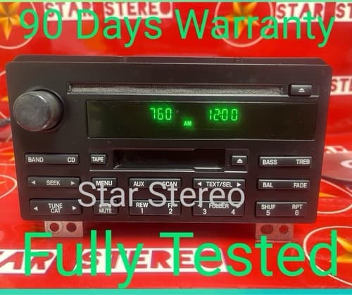 3L1T18C868AA AM/FM CD/CASSETTE 03/04 FORD EXPEDITION ALPINE FACTORY RADIO FO241U - Image 1