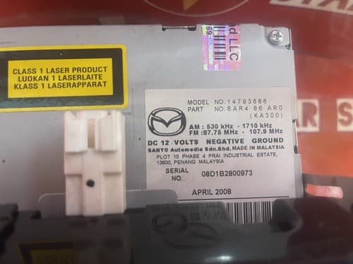 04 05 06 Mazda 3 Radio CD MP3 player AM FM BAR4 66 AR0 14793686- OEM MI117AU - Thumbnail 5