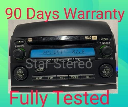 2005-09 TOYOTA Sienna Radio JBL Stereo 6 Disc MP3 CD Player P1816 OEM TO121U - Image 1