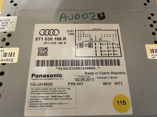 AUDI A4 A5 Q5 S4 OEM Factory Concert Satellite Radio Bluetooth CD Player AU102U - Thumbnail 4