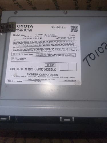 2008 - 2014 Scion XD AM FM Radio mp3 CD Face Id ID T1819 - PT546-00120 TO124AU - Thumbnail 4