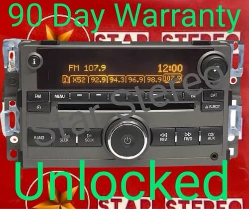 Chevy HHR 2006-2008 Radio AM FM CD Player w Aux 3.5mm Input 25780239 GM148U - Image 1