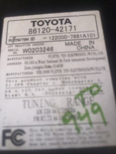 06 07 08 TOYOTA Rav4 Radio Stereo Receiver 6 Disc MP3 CD Player 11812 TO113U - Thumbnail 4