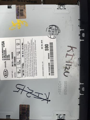 2012 2013 2014 2015 KIA RIO AM/FM RADIO RECIEVER OEM 961701W900CA KI112U - Thumbnail 4