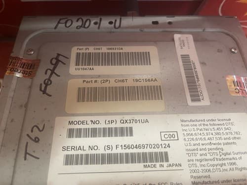 2012 LINCOLN MKZ RECEIVER AND CONTROL PANEL OEM CH6T-19C156-AA FO201U - Thumbnail 5