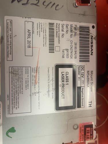 2017 - 2018 Nissan Altima OEM CD Multi Media Bluetooth AM FM XM Radio NI242U - Thumbnail 5