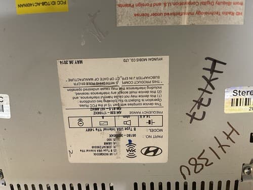 2014-2015 Hyundai Sonata AM FM Satellite Radio mp3 CD 96180-3Q8004X HY138U - Thumbnail 4