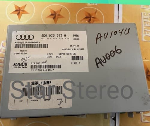 06 - 2012 AUDI VOLKSWAGEN SIRIUS SATELLITE RADIO RECEIVER 8E0 035 593 H AU104AU - Thumbnail 2