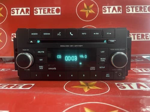 07 - 2011 Jeep Dodge Chrysler RAM RES Radio CD Player AUX OEM P05091115AC CH103G - Thumbnail 3