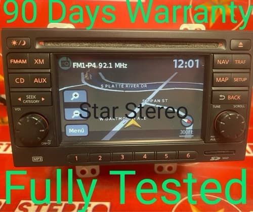 Nissan JUKE CUBE Navigation Radio CD Player AUX USB XM Rockford Fosgate NI184U - Image 1