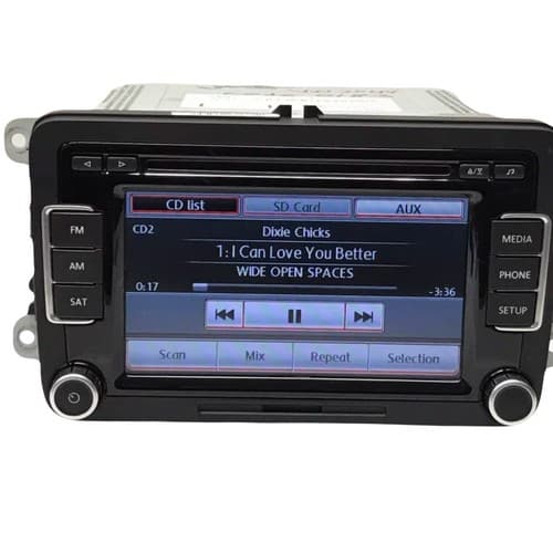 09- 13 VW Jetta Passat Golf RCD-510 Touch Screen 6 CD Radio 1k0 035 180AC VW112E - Thumbnail 4