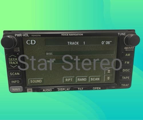 02-04 TOYOTA Camry JBL Navigation Radio CD Tape Player Display 17001 OEM TO109U - Thumbnail 3