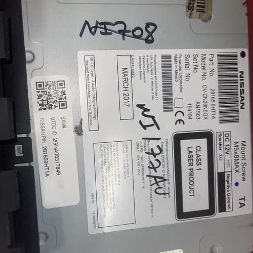 2017 2018 NISSAN ALTIMA RECEIVER AM/FM CD MP3 PLAYER 28185-9HT1A OEM NI177AU - Thumbnail 4