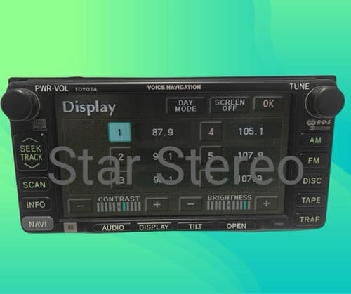 02-04 TOYOTA Camry JBL Navigation Radio CD Tape Player Display 17001 OEM TO109U - Thumbnail 2