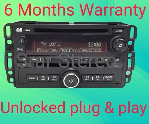 UNLOCKED GMC Acadia Radio DVD CD Player Dual AUX MP3 XM Satellite OEM GM115U - Image 1