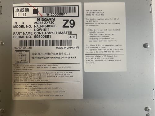 11-12 Infiniti M37 M56 QX56 CD Player Radio Stereo Receiver Block Factory NI111U - Thumbnail 4