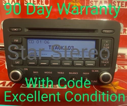 2006-2010 VW Passat AM FM Audio Radio Stereo 6 Disc CD Player 1K0035180C VW127U - Image 1