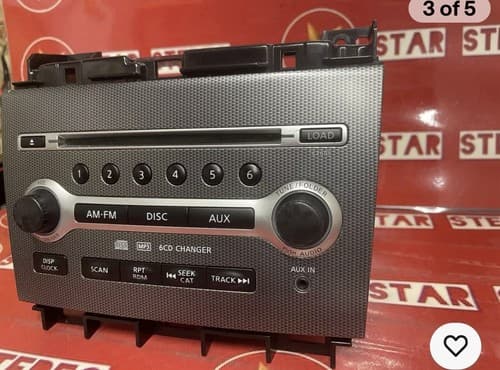 2008-2009 Nissan Maxima AM FM 6 Disc CD W/Aux 281859N72B Face CY61D OEM NI219U - Thumbnail 3