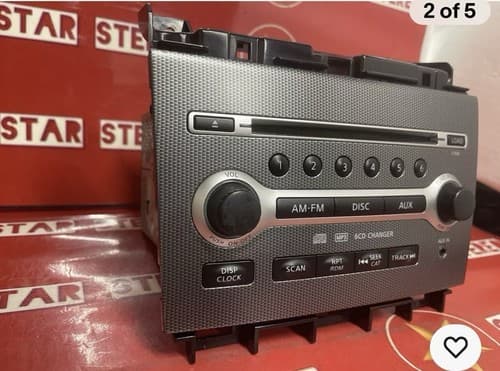 2008-2009 Nissan Maxima AM FM 6 Disc CD W/Aux 281859N72B Face CY61D OEM NI219U - Thumbnail 2