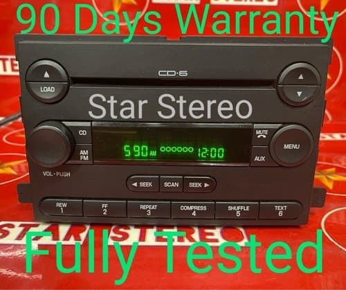 2006-2007 Ford Freestar AM FM Radio 6-CD MP3 Player P/N. 5F2T-18C815-BA FO260U - Image 1