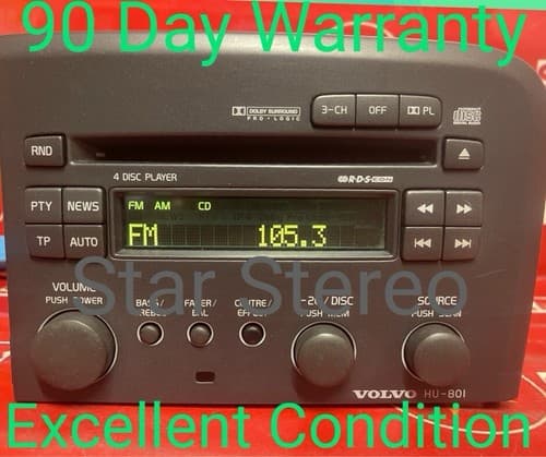 1999-04 Volvo 80 Series AM FM Radio 6 CD Player 8651148-1 HU-801 VO117AU - Image 1