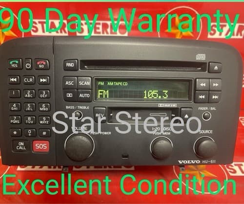 1999-2004 Volvo S80 RADIO CD CASSETTE With Telephone Module Control HU-611 VO130 - Image 1